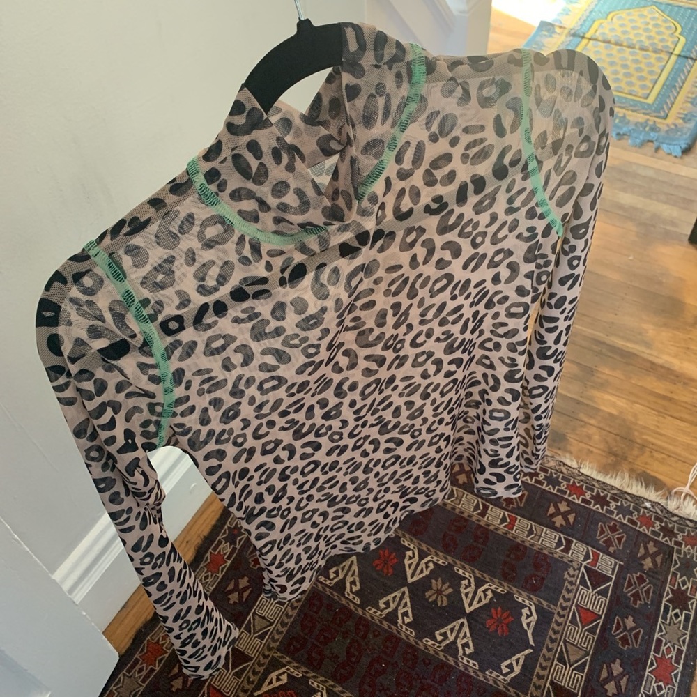 Sandy Liang Promise Top in light leopard